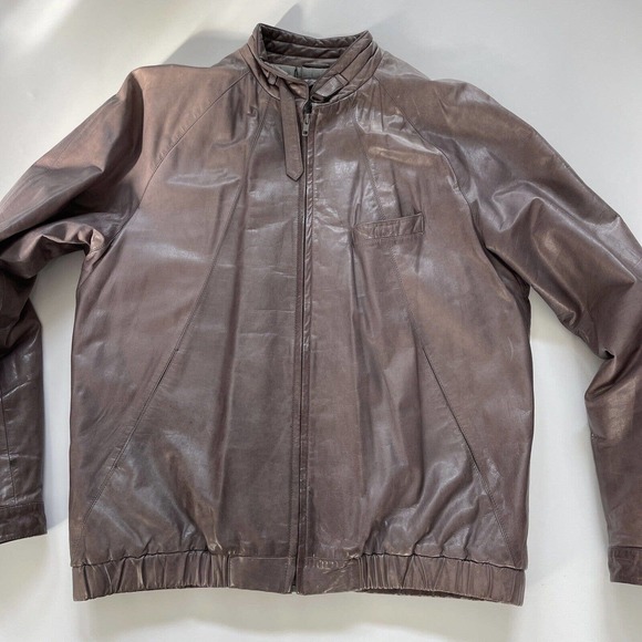 Vintage Jean-Paul Germain Leather Jacket Mens Bomber 40‎ Medium Y2K 1990s Coat - Picture 3 of 16